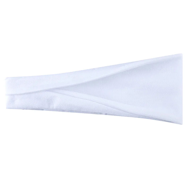 Bandeau élastique blanc pour les cheveux et le maquillage