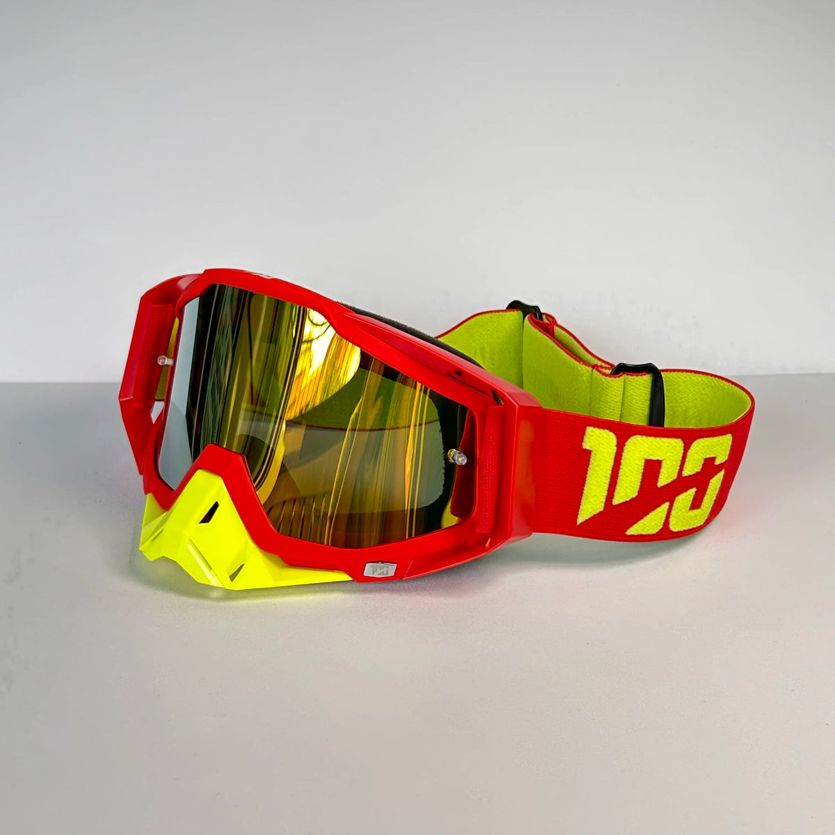 Classic Red Motorcycle Goggles with HD Lens