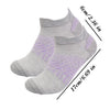 Gray breathable mesh ankle socks shown flat with dimensions 6cm/2.36 in and 17cm/6.69 in