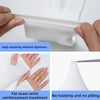 White elastic arm sleeve demonstrating high elasticity and fat seam reinforcement treatment