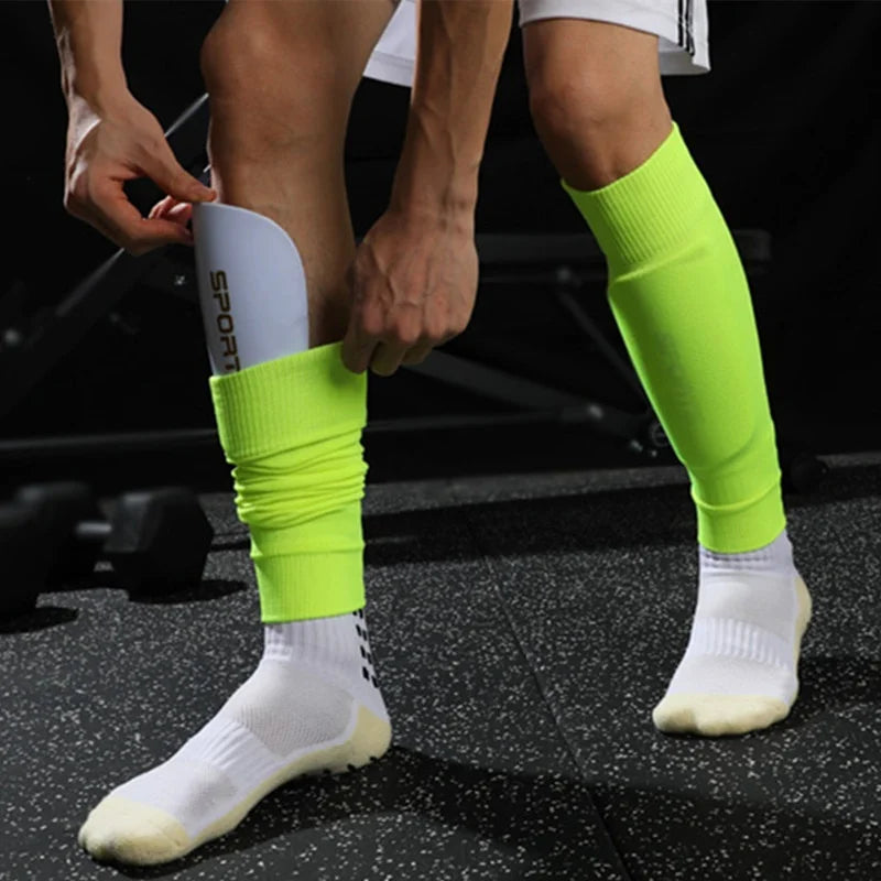 Football Calf Protection Socks with Built-in Shin Guards