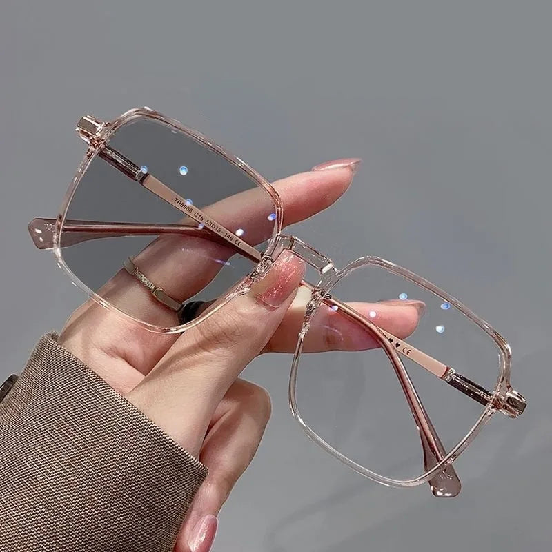 Photochromic Blue Light Blocking Glasses with Metal Frame