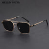 Square Metal Sunglasses with UV400 Protection