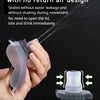 A hand is squeezing a unique bite design water bottle to release water immediately.