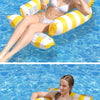 Striped Inflatable Pool Hammock for Adults