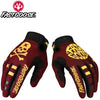 A pair of red and black FastGoose full-finger motocross and off-road cycling gloves.