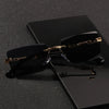 Minimalist Rimless Rectangle Sunglasses for Women and Men