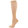 Beige medizinische Kompressionsstrumpfhose in aufrechtem Zustand