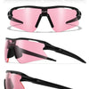 Pink Elbro sunglasses shown in multiple views with lens, frame, and temple options.