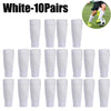 A set of ten pairs of white compression sports socks for football and team activities.