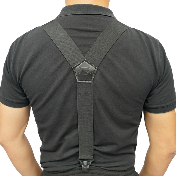 Airport-Friendly Y-Back Suspenders with Plastic Clips