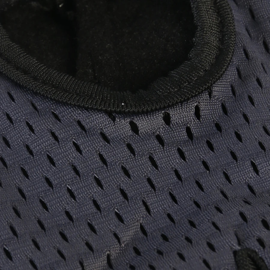 Gants de vélo et de fitness noirs, respirants et à séchage rapide, avec texture filet.