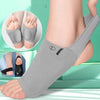 Gray silicone arch support insoles shown on a foot, with inset images demonstrating proper placement.