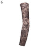 A dark brown arm sleeve featuring a detailed, monochromatic design.
