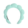 Light mint green microfiber skincare headband and wristband set