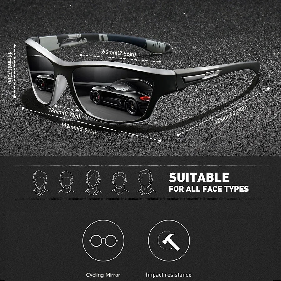 Vintage Sports Sunglasses with UV400 Protection