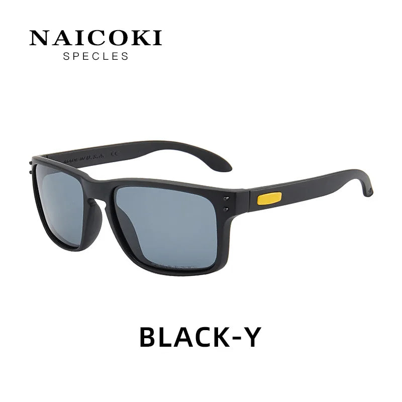 Black-Y polarized sunglasses with a black frame and gray lenses