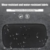 Black waterproof sports shoe carrier bag with water droplets on the surface