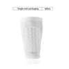 White honeycomb shin guards for football training, single unit packaging.