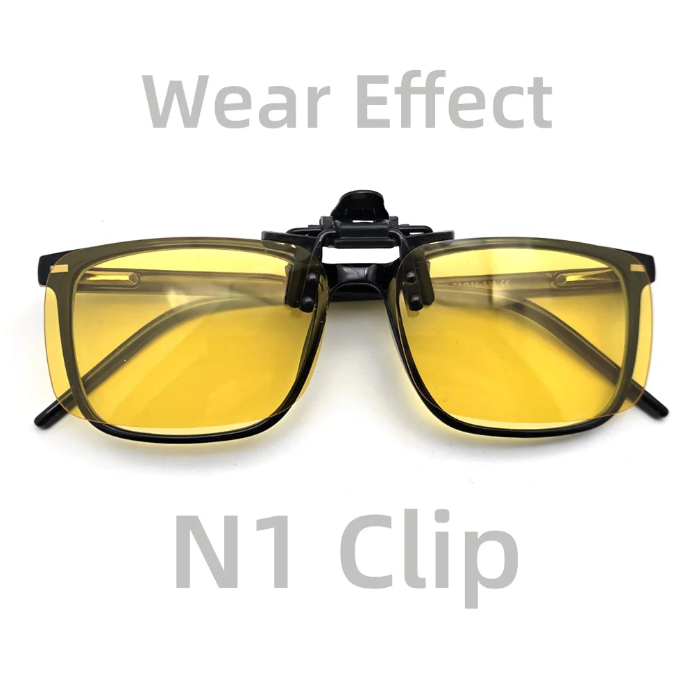Flip-Up Clip-On Polarized Sunglasses with UV400 Protection
