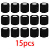 Fifteen black tattoo grip bandage tapes arranged in a grid.