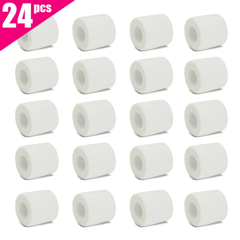 24 pieces of white breathable elastic medical gauze bandage rolls