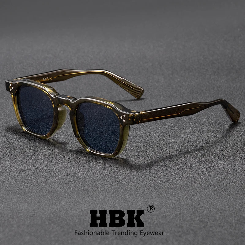 Retro Classic Square Frame Sunglasses with UV400 Protection