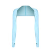 Light blue ice silk sun protection arm sleeves displayed flat