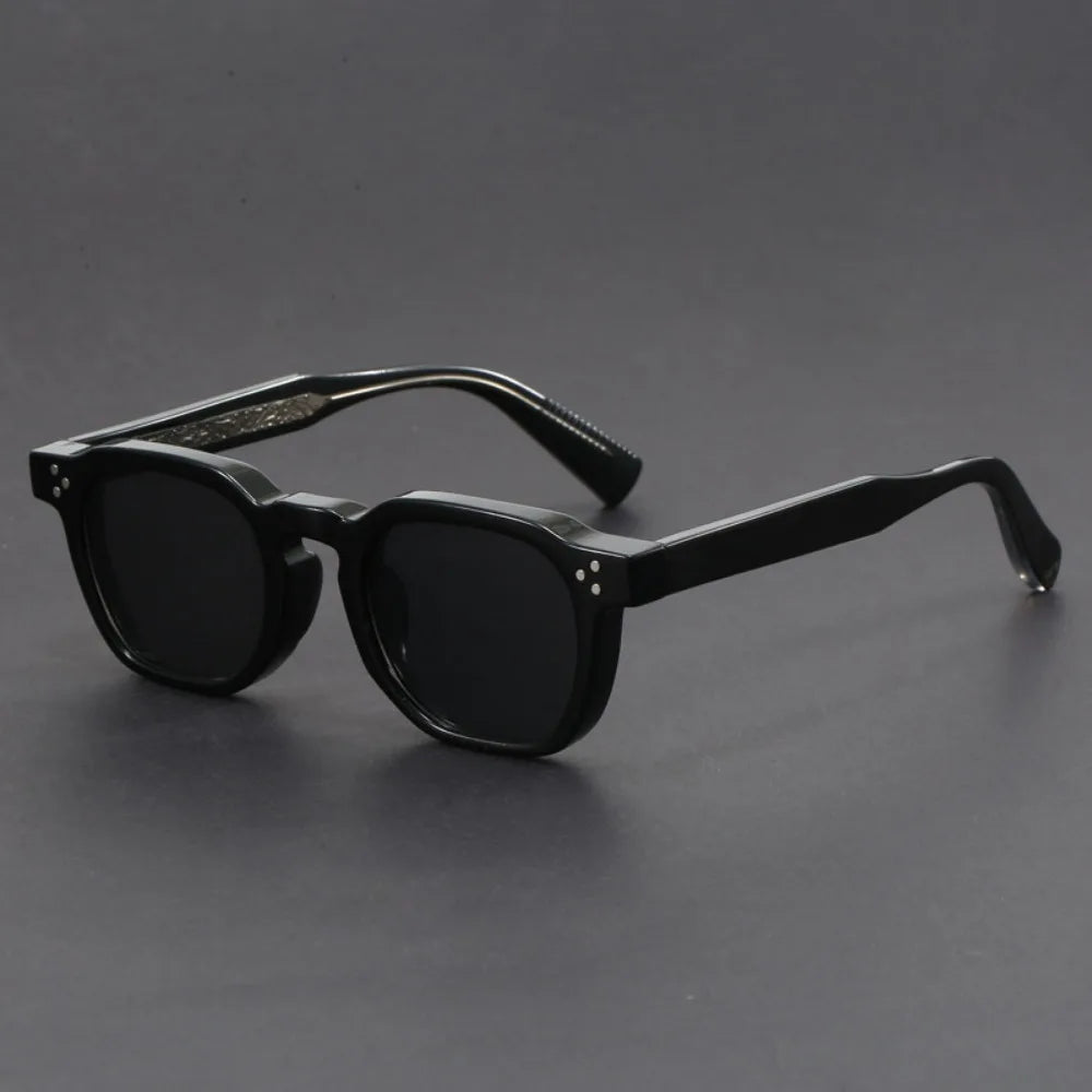 Retro Tortoiseshell Acetate Square Sunglasses