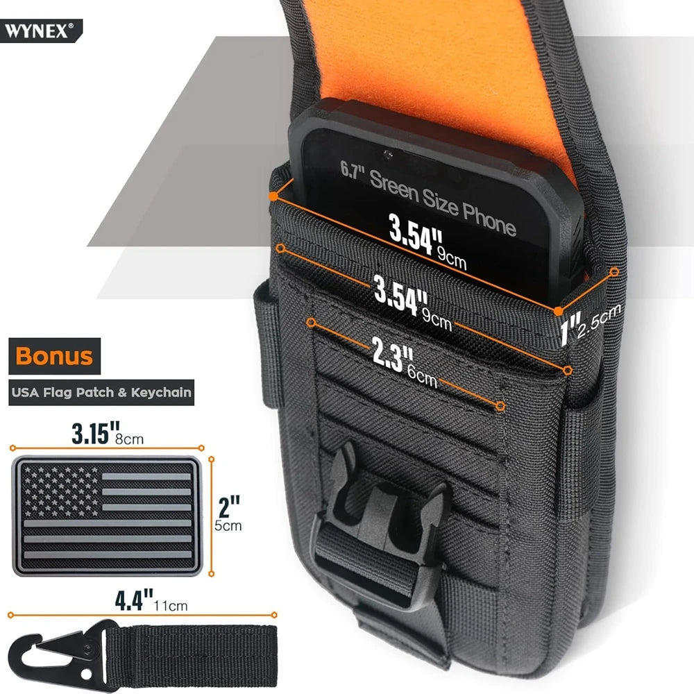 Rugged Tactical Phone Pouch with MOLLE System