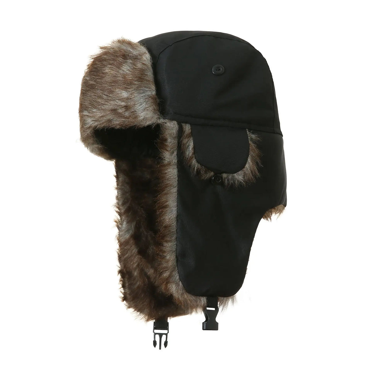 Men's Winter Trapper Hat with Faux Fur Ear Flaps
