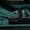 Retro Square Sunglasses with Polarized UV Protection