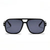 Double Bridge Square Aviator Sunglasses - Retro UV400 Protection for Men and Women
