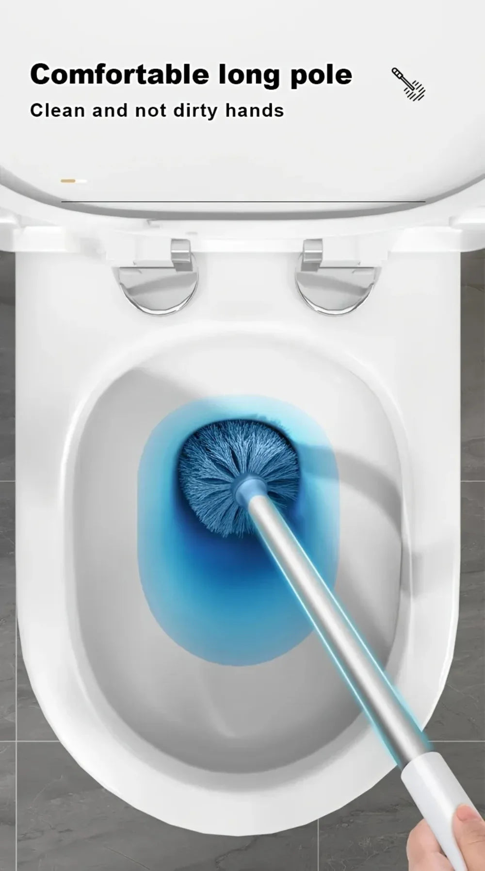 Wall-Mounted Toilet Brush Set with Holder