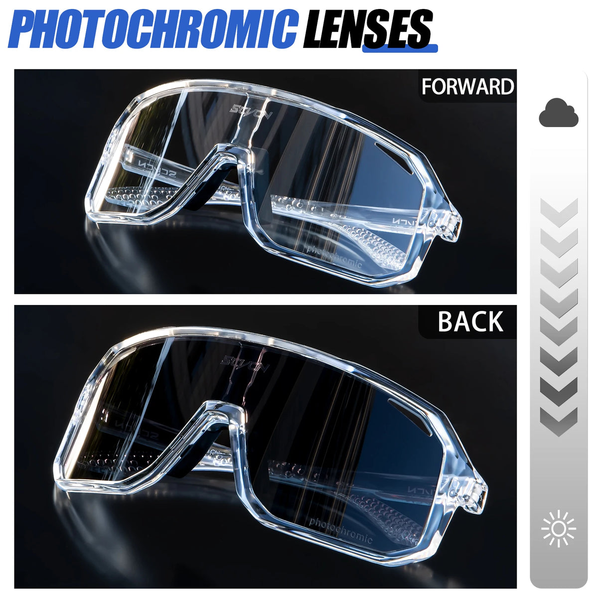 Photochromic Cycling Glasses with UV400 Protection
