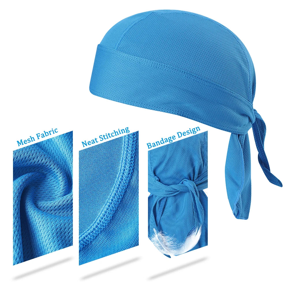 Moisture-Wicking Cycling Headband with Sun Protection