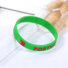Green silicone wristband with the Portuguese flag emblem and the word PORTUGAL on a white background.