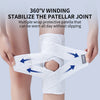White 360° winding protective patella wrap for knee joint stabilization