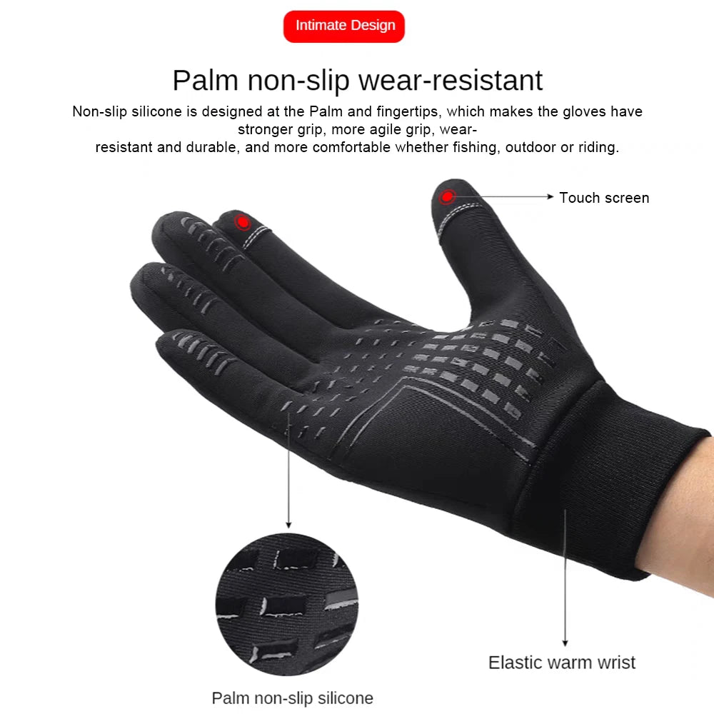 Guantes de silicona negros antideslizantes, diseñados para agarre y durabilidad, con muñequera elástica y cálida.