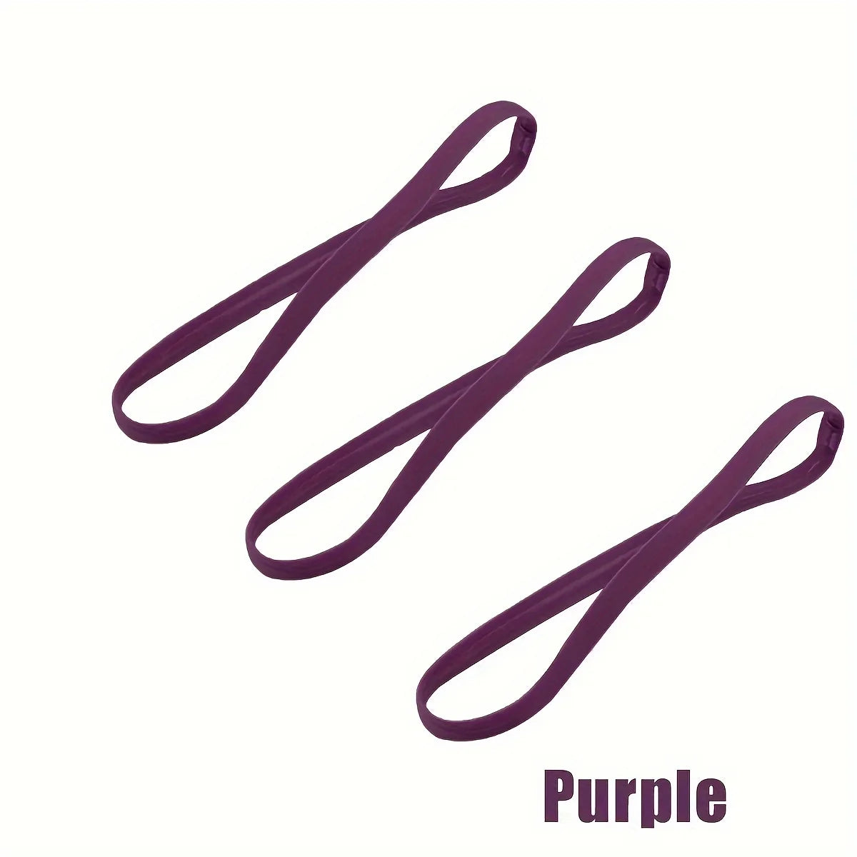 A purple multifunctional sweat-absorbing sports hair tie.