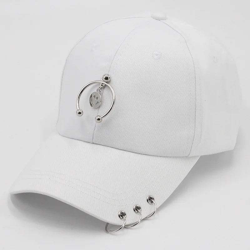 Classic Cotton Cap with Metal Ring Detail