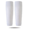 A pair of white professional compression soccer and sports sleeves shown vertically.
