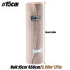 Roll of 15cm elastic compression bandages in a beige color with silver fasteners