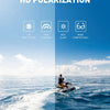 Polarized Half-Frame Sport Sunglasses with Anti-Glare Lenses