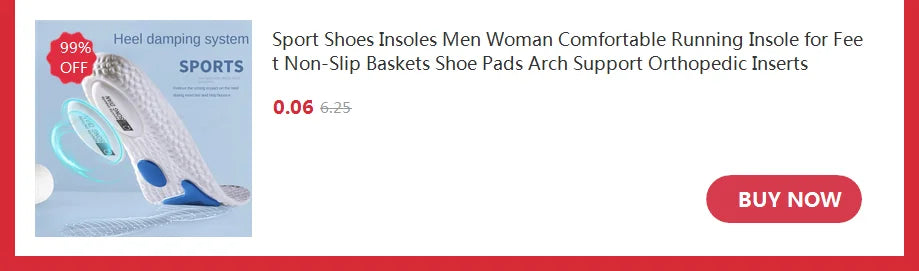 Adjustable Height Increase Insoles with Shock Absorption