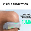 A silicone protective strip thickening product applied to the skin for visible protection.