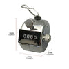Stainless Steel Manual Tally Counter with Finger Ring