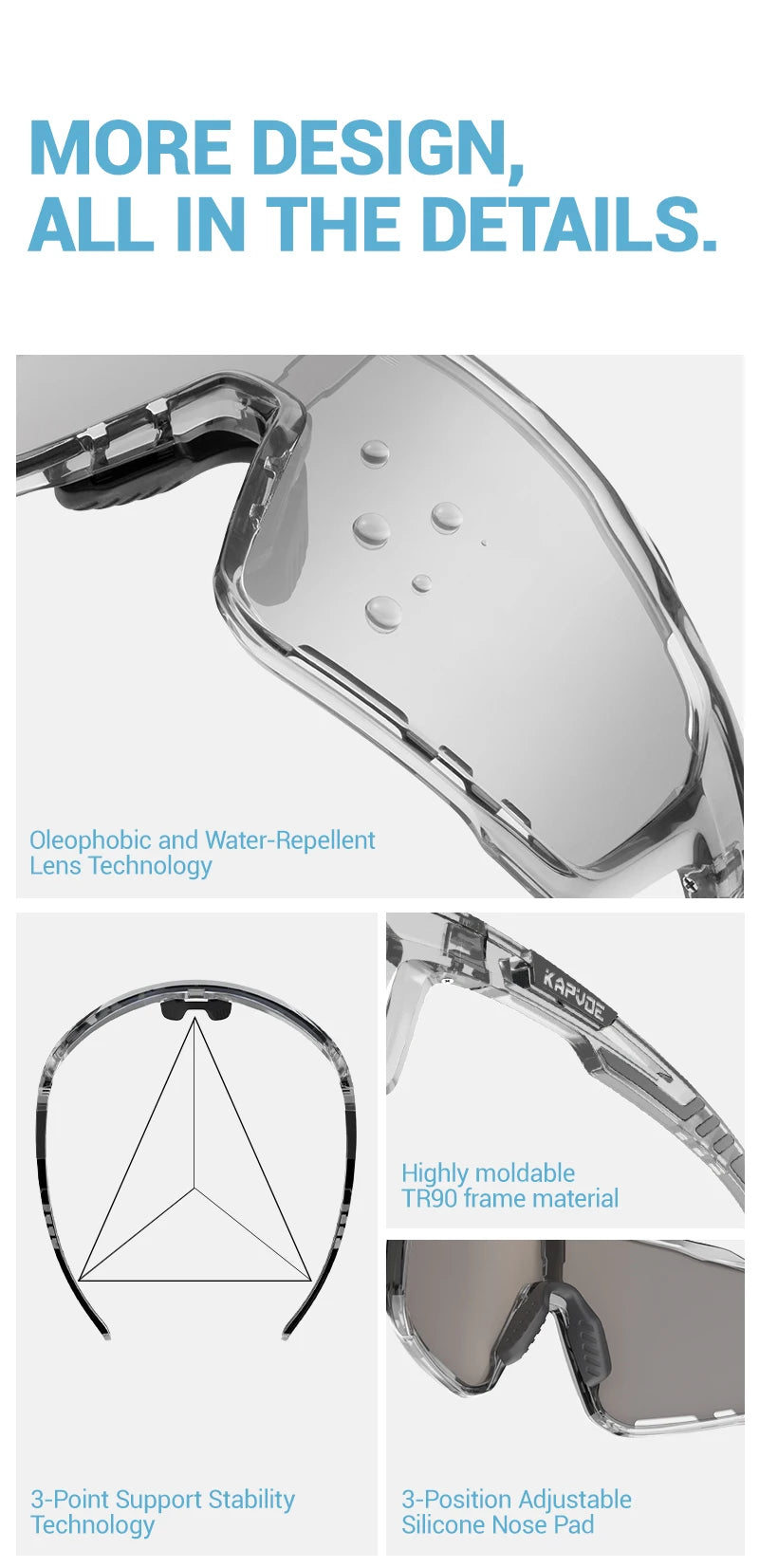 TR90 Cycling Glasses with Interchangeable Lenses for Men and Women