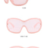 Oversized Pilot Sunglasses with Gradient Lenses