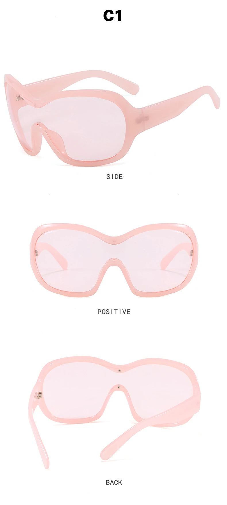 Oversized Pilot Sunglasses with Gradient Lenses